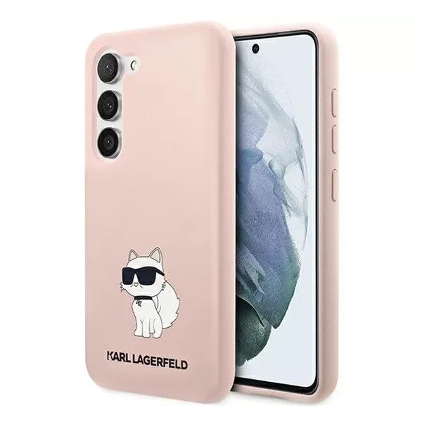Karl Lagerfeld Silicone Choupette Samsung Galaxy S23 szilikon tok rózsaszín (KLHCS23SSNCHBCP) (KLHCS23SSNCHBCP)