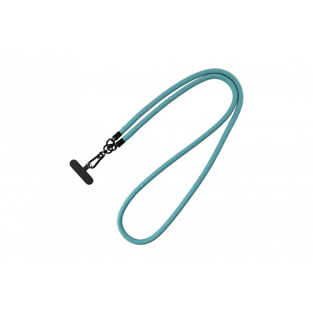 Cellect szövet nyakbaakasztó telefon tokhoz zöldeskék (CEL-LAN-FAB-LBL) (CEL-LAN-FAB-LBL)