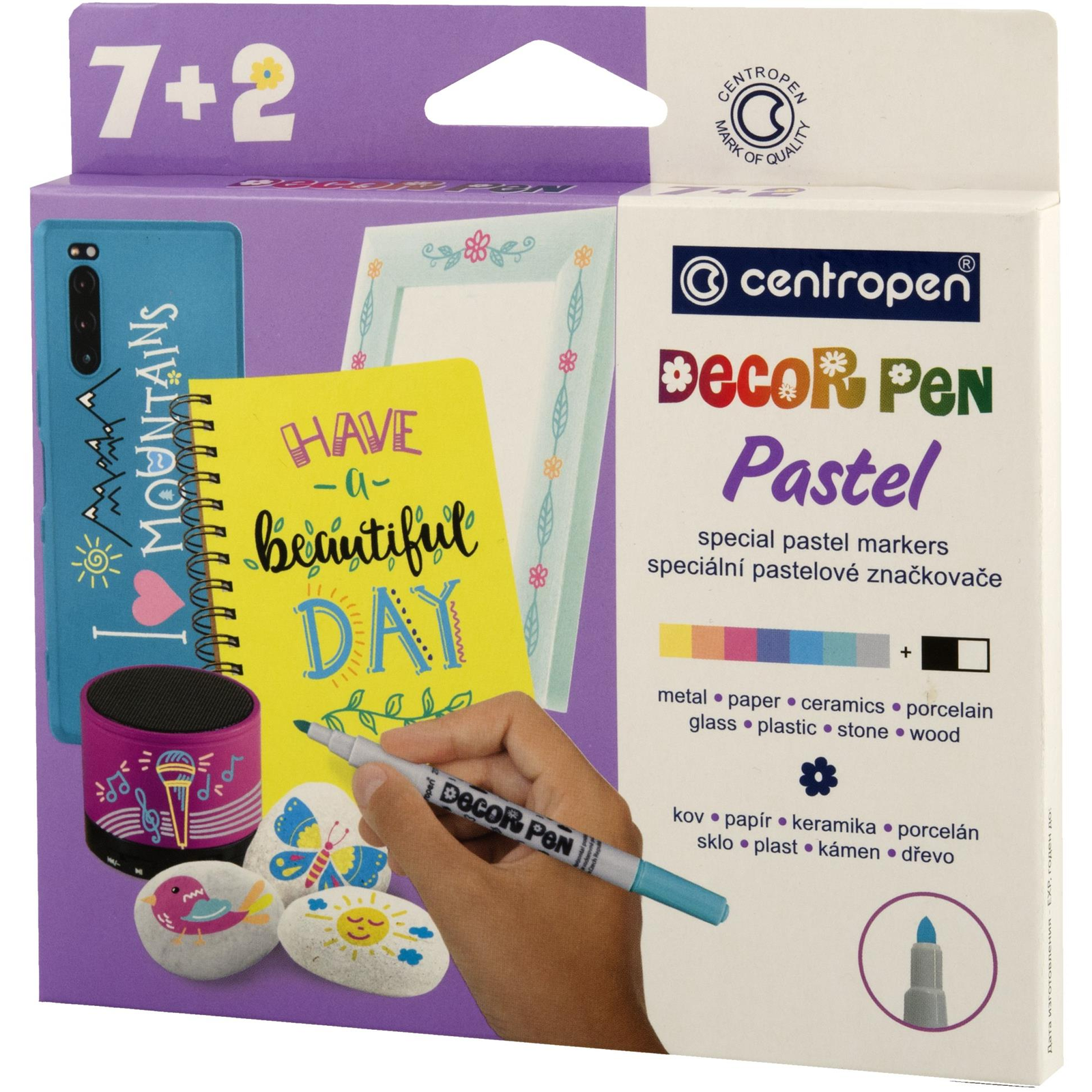 CENTROPEN Decor toll 2738 pasztell 8+1 db (8595013646540)