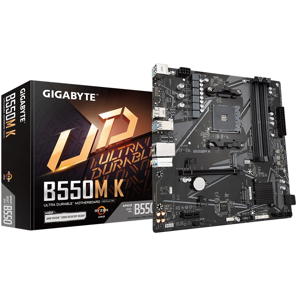 Gigabyte B550M K 1.0 alaplap AMD B550 AM4 foglalat Micro ATX (B550M K)