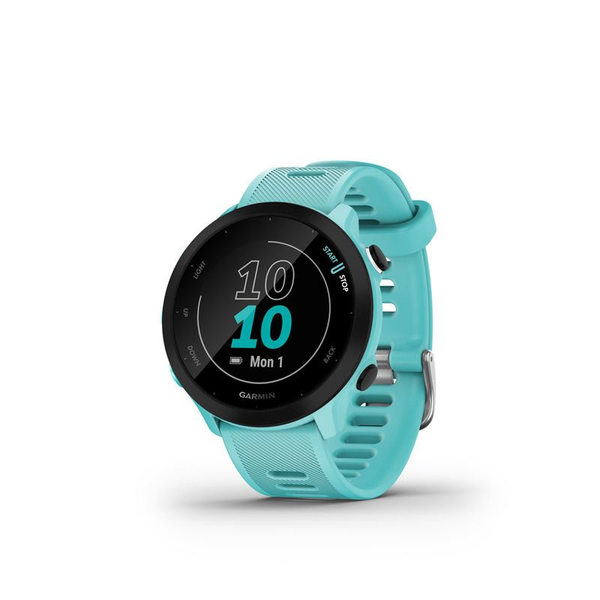 Часовник Smartwatch Garmin Forerunner 55, 42 мм, Silicone strap, Aqua