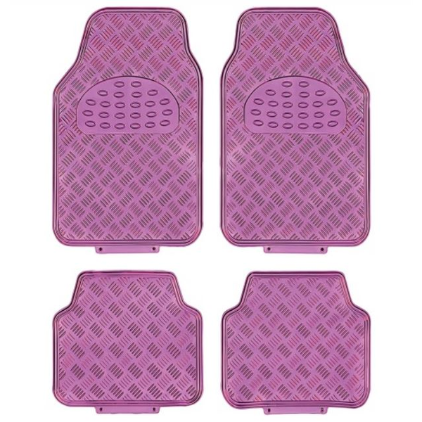 PVC autószőnyeg rózsaszín - króm 4 db - os (2929108)