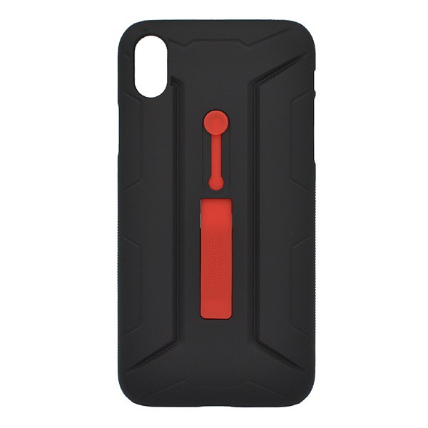 NILLKIN GRIP szilikon telefonvédő (műanyag belső, közepesen ütésálló, ujjra húzható) FEKETE [Apple iPhone XR 6.1] (5996457799787)