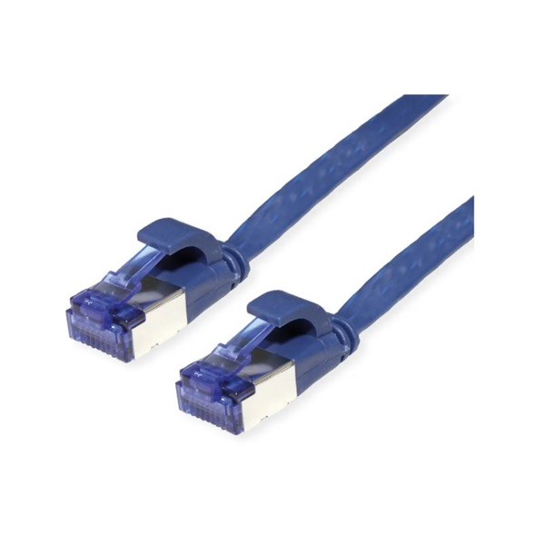 VALUE Patchkabel Cat.6A (Class EA) FTP, extra-flach, blau, 0,5 m