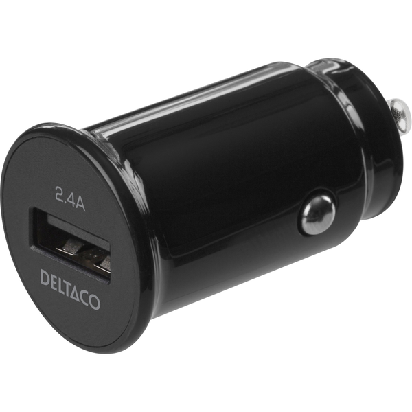 Deltaco USB-CAR123, Auto, Cigar lighter, Black