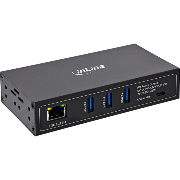 InLine 35396I hub di interfaccia USB 3.2 Gen 1 (3.1 Gen 1) Type-C 5000 Mbit/s Nero