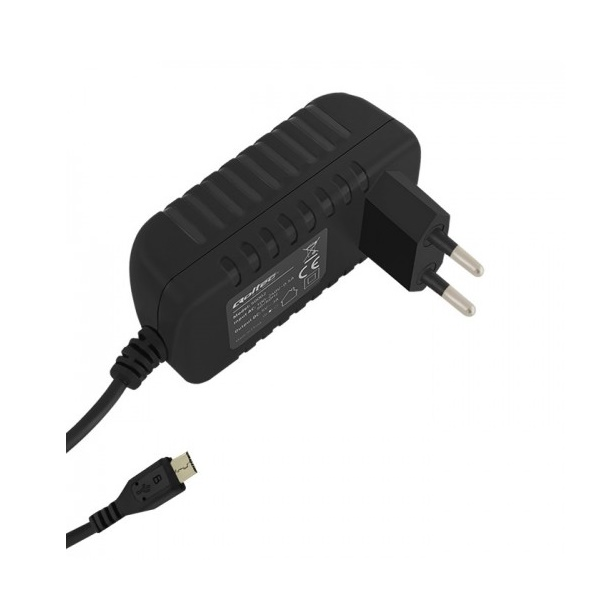Qoltec Telefon és Tablet töltő 5V microUSB - Fekete (50002.15W) (50002.15W)