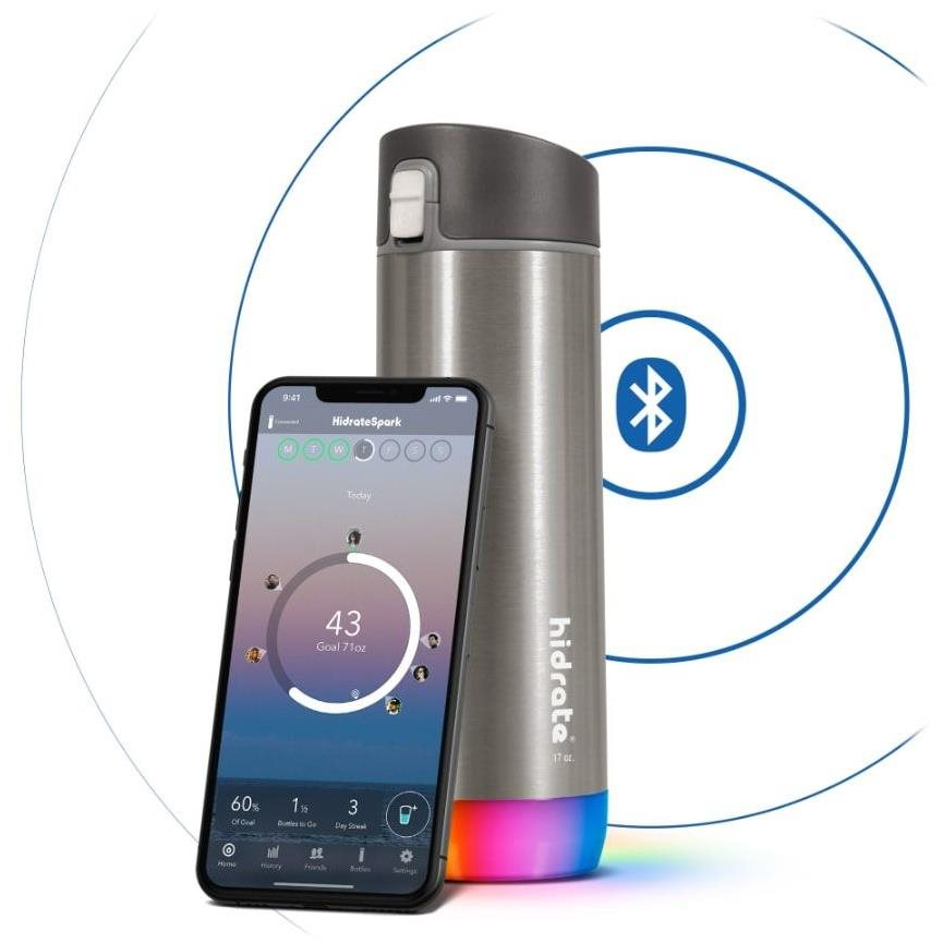 HidrateSpark Steel Okosüveg, 620 ml, stainless (HI-006-011)