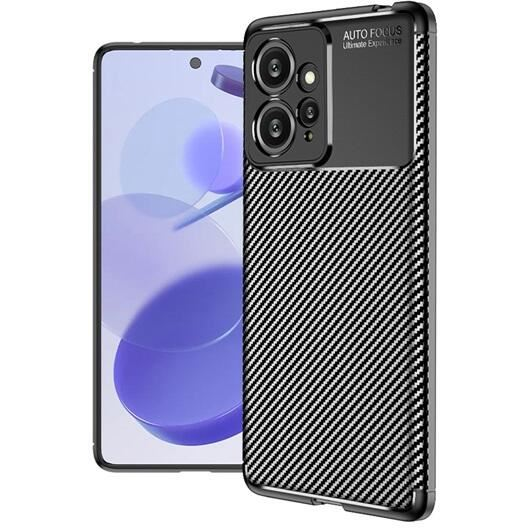 Gigapack Xiaomi Redmi Note 12 4G karbon mintás szilikon tok fekete (GP-139061) (GP-139061)