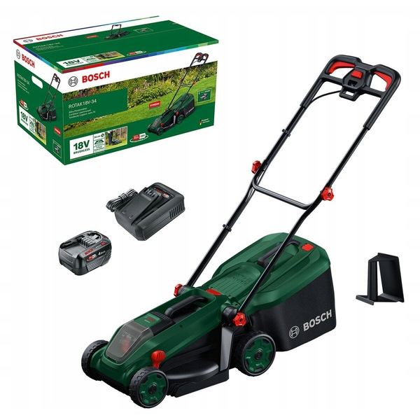 BOSCH Rotak 18V-34 akkumulátoros fűnyíró 34cm