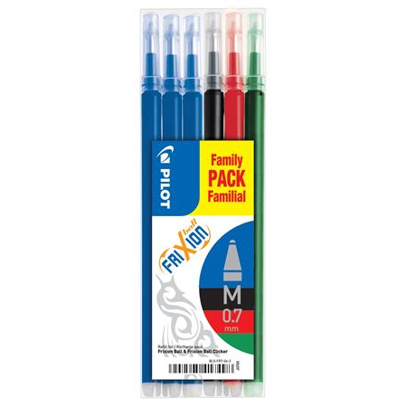 Pilot Frixion Ball/Clicker Rollertollbetét - 0.35mm / vegyes színek (6 db) (BLS-FR-7-3L-BRG-S6)
