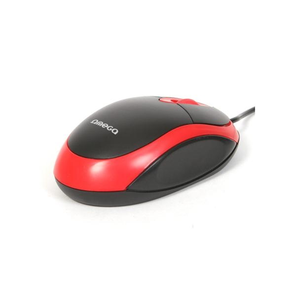 OMEGA OM06VR Optikai Egér USB Fekete/Piros