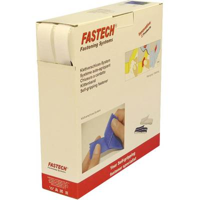 Tépőzár Felragasztható Bolyhos és horgos fél (H x Sz) 25 m x 25 mm Fehér Fastech B25-SKL000025 25 m (B25-SKL000025)