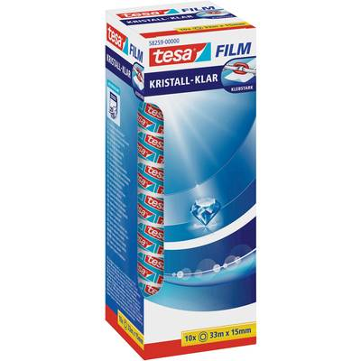 Tesa (58259-00000-00) film kristálytiszta Átlátszó (H x Sz) 33 m x 15 mm 10 db (58259-00000-00)