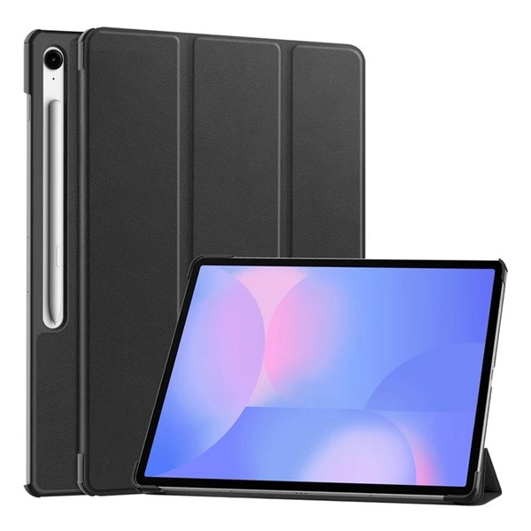 gigapack Tok álló, bőr hatású (aktív FLIP, oldalra nyíló, TRIFOLD, asztali tartó, ceruza tartó) FEKETE Samsung Galaxy Tab S10 FE Plus LTE (SM-X620) / Galaxy Tab S10 FE Plus WIFI (SM-X626) " csomagolás" (GP-169354)