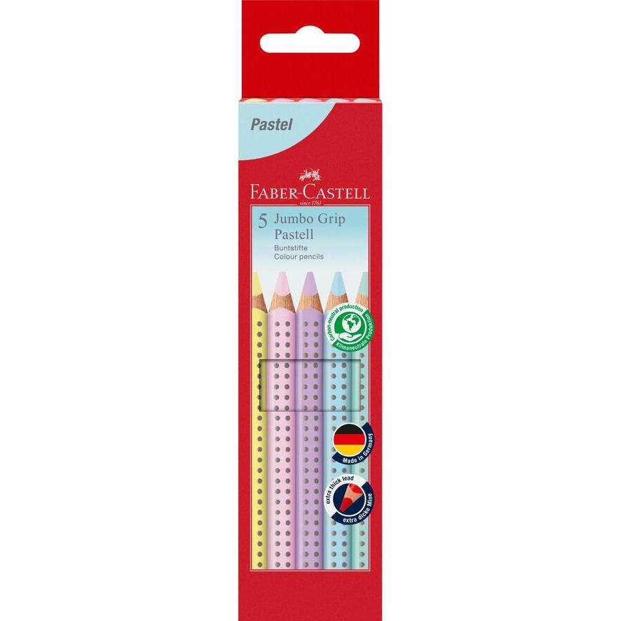 Faber-Castell Jumbo Grip pasztell színes ceruza készlet (5 db / csomag) (110991)