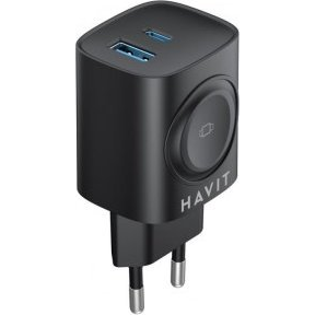 Havit UC132 EU USB-C / USB-A Hálózati Töltő Adapter 22W - Fekete (UC132 EU)