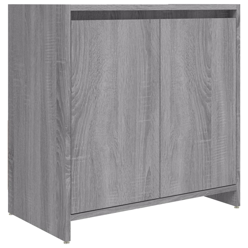 szürke sonoma színű szerelt fa fürdőszobaszekrény 60x33x61 cm (826358)
