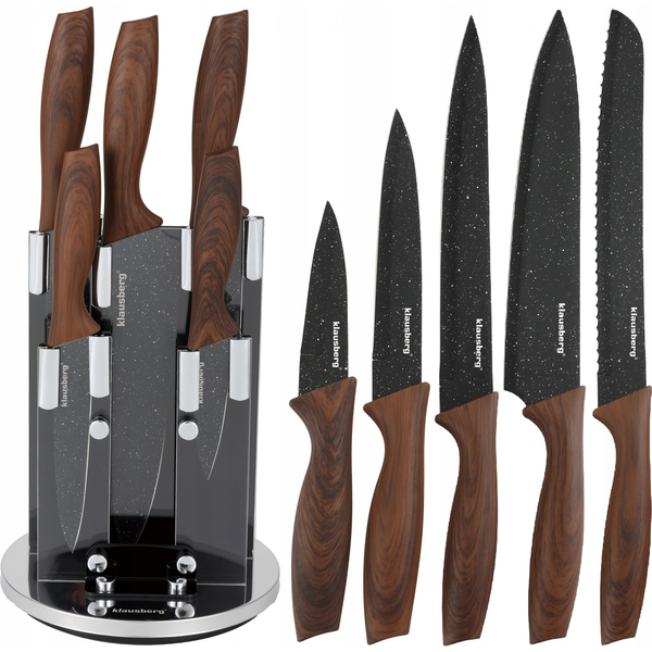  Klausberg ZESTAW 5 KUCHENNYCH NOŻY W STOJAKU KLAUSBERG KB-7615