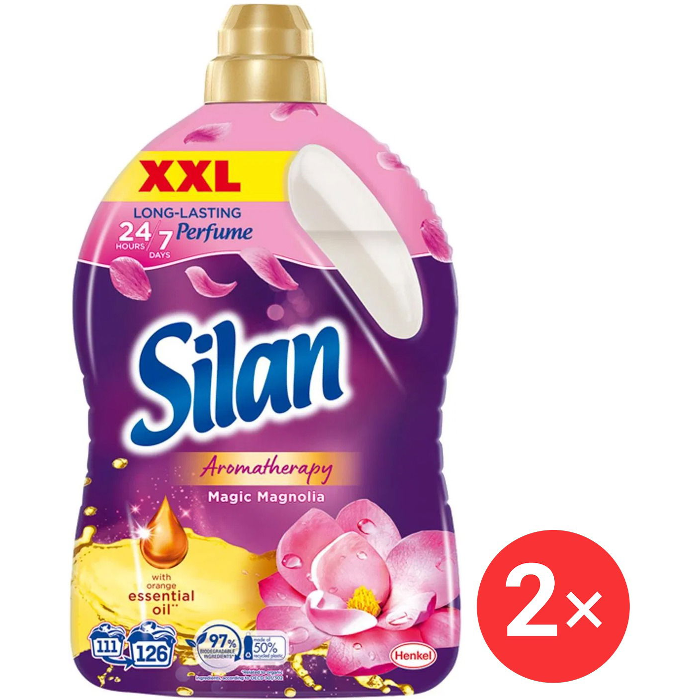 Silan Aromatherapy Magic Magnolia 2,77 l, 126 mosás (2x9000101581508)