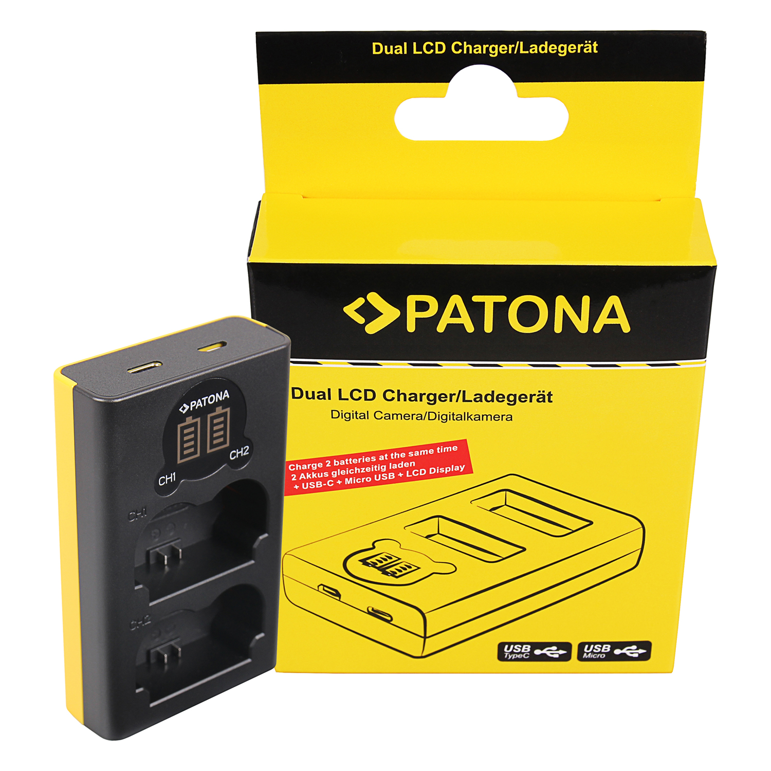 Patona PT1888 Foto Dual LCD Fuji NP-W235 - USB pro X-T4 Akkumulátor töltő (PT1888)