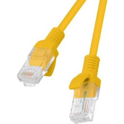 UTP кабел, Lanberg 42281, cat.5e, 2xRJ45 щепсел, дължина 15m, AWG 26, 100 MHz, мрежова връзка, ethernet, оранжев