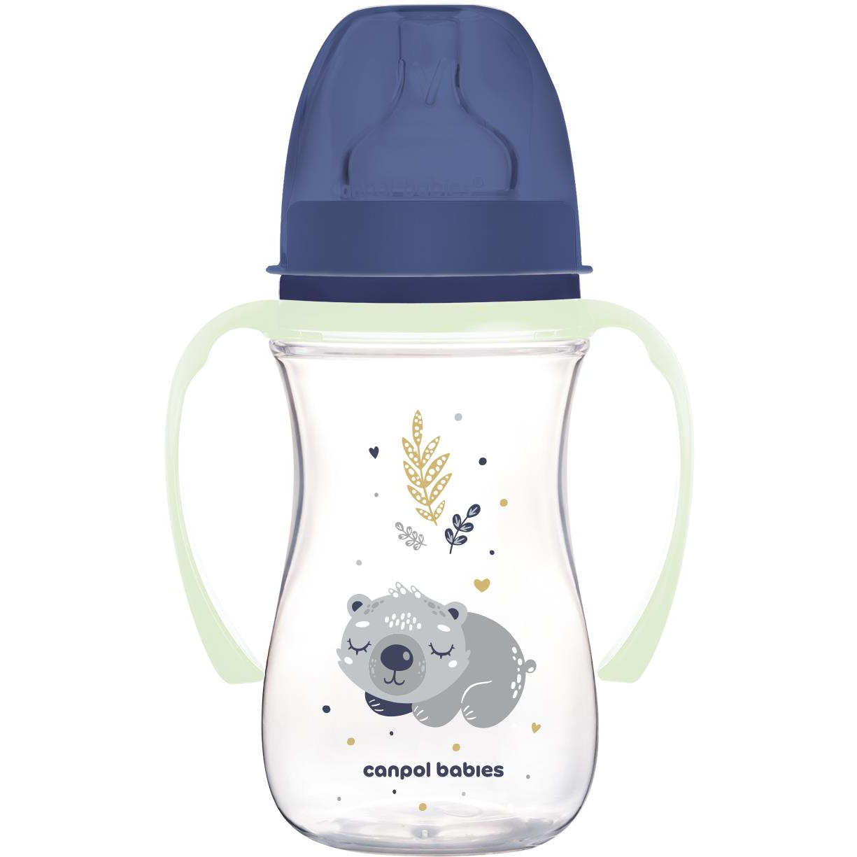 Canpol babák Sleepy Koala EasyStart Anticolic cumisüveg 240 ml, kék