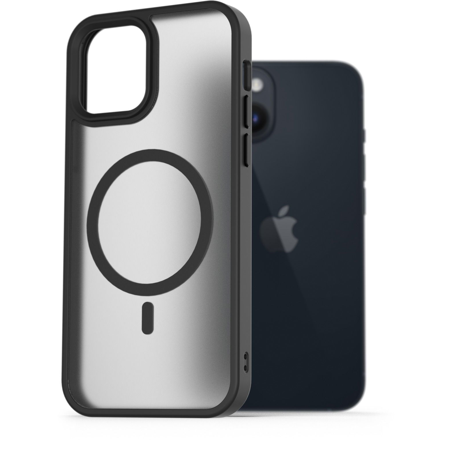 AlzaGuard Matte Case iPhone 14 MagSafe fekete tok (AGD-PCMM43B)