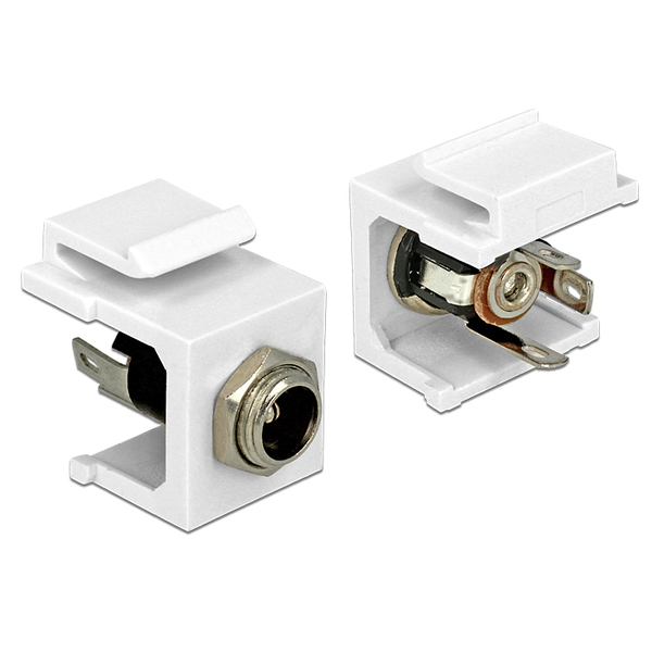 Keystone Modul DC 5,5 x 2,1 mm Buchse weiß