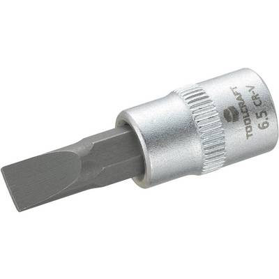 Dugókulcs betét 6,3 mm (1/4) 6,5 mm-es egyenespengéjű bittel, 37 mm, TOOLCRAFT (816065)