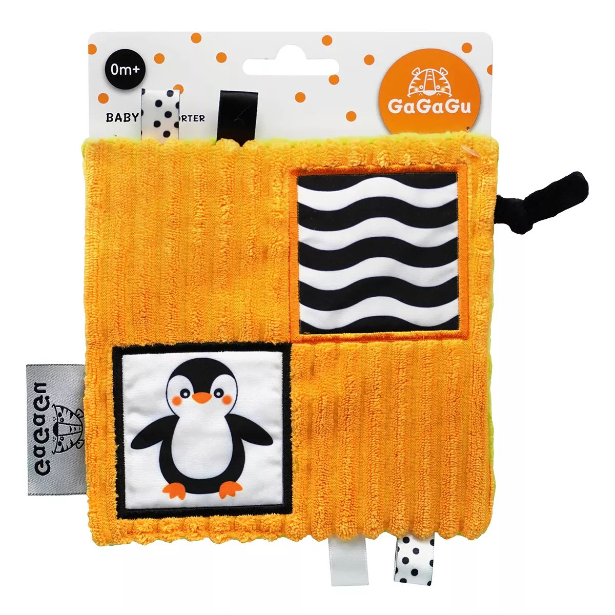 Gagagu Kétoldalú szenzoros fejlesztő rongyi - Pingvin/Mosómedve (GGG0829)