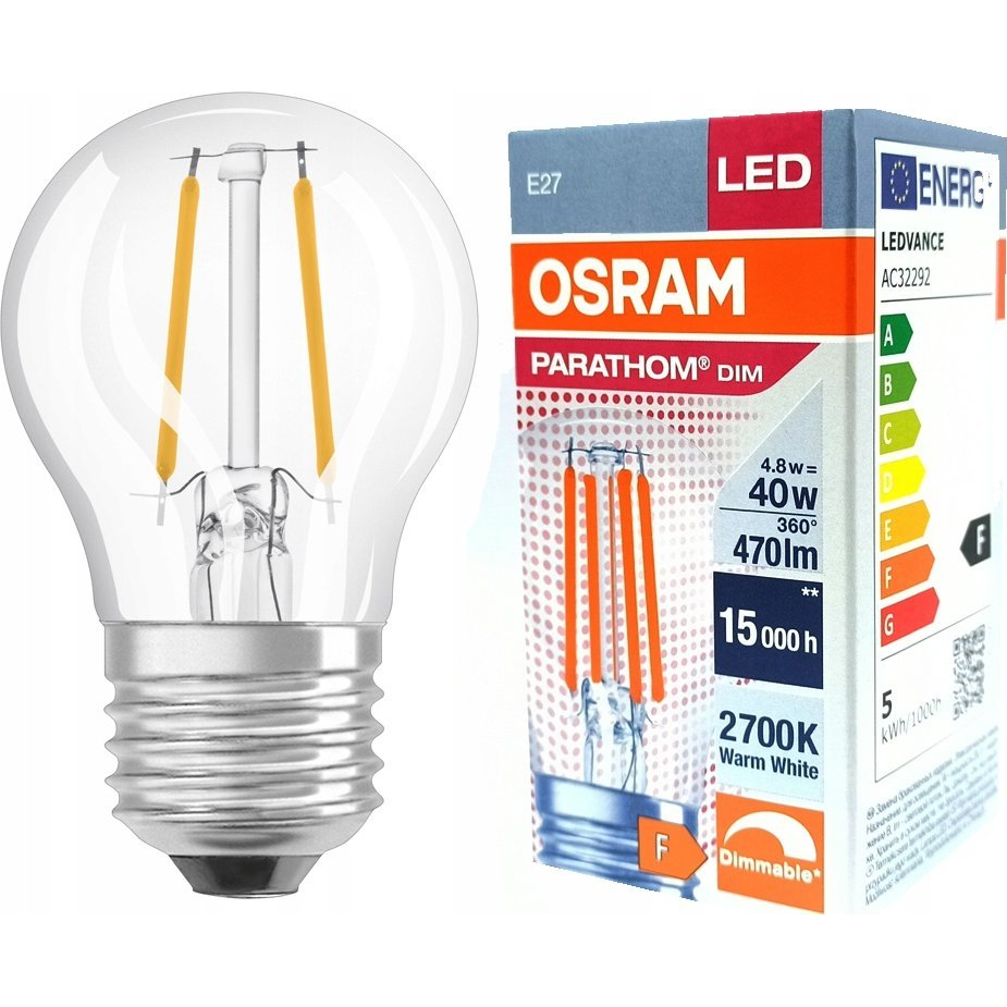 Rendl Light Osram Retrofit Ilum Dimm Izzó - 230V, E27 Foglalat, Led, Eq40, 2700K (4058075590694)