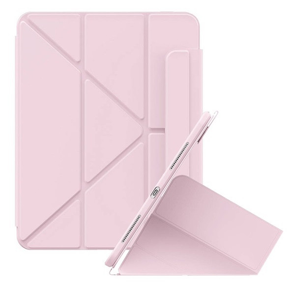 Apple iPad Pro 11 (2020 / 2021 / 2022), mappa tok, Apple Pencil tartóval, Origami Smart Case, Baseus Minimalist, rózsaszín (6932172635534)