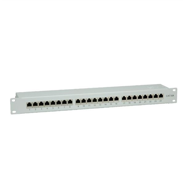 Value STP CAT6a 24port patch panel szürke (26.99.0361-5) (26.99.0361-5)