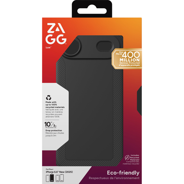ZAGG Luxe Snap mobiltelefon etui 16,5 cm (6.5") Cover Sort