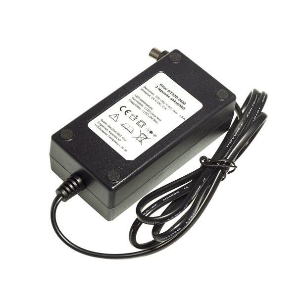 Ritar 24V 2A akkutöltő zárt ólomakkumulátorhoz (RT02D-2420-JACK) (RT02D-2420-JACK)