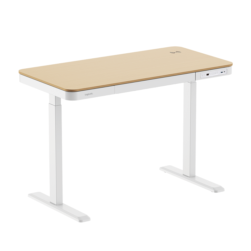 Logilink Elektromosan állítható magasságú asztal, vezeték nélküli töltés, 2x USB port (EO0055W) (EO0055W)