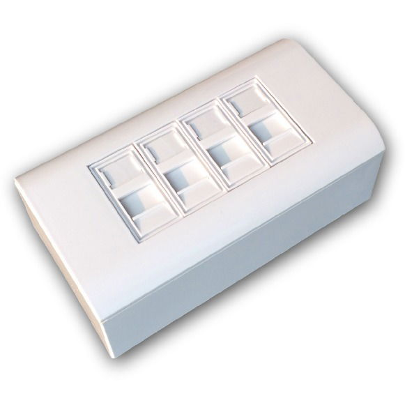 Datacom CAT5E STP 4 × RJ45 fali aljzat (2368)