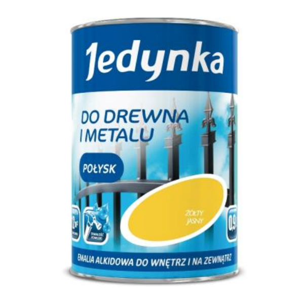 Jedynka Emalia alkidowa do drewna i metalu czarna połysk 0,36L