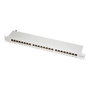 Patchpanel CAT6A 19' 24 portů, STP, šedý