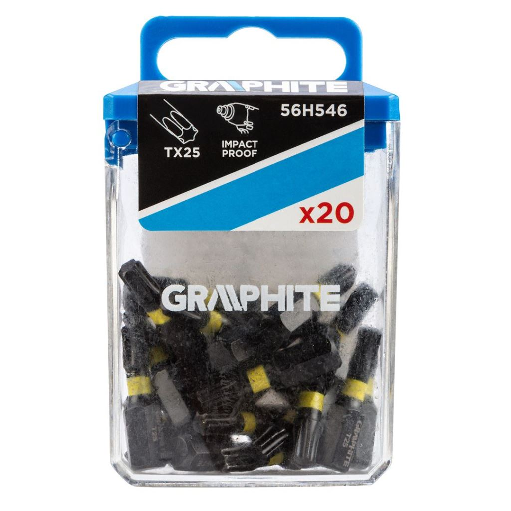Graphite ütvecsavarozó bitek TX25, 20db (56H546) (56H546)