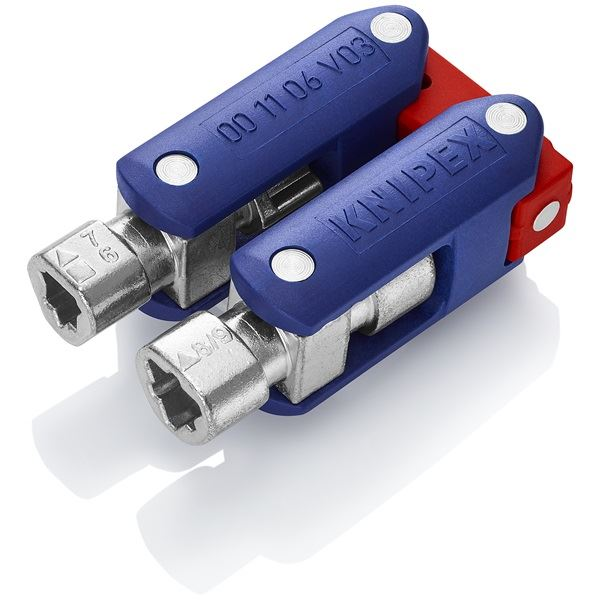 Schaltschrankschlüssel "DoubleJoint" (blau/rot, Armlänge gesamt 97mm)