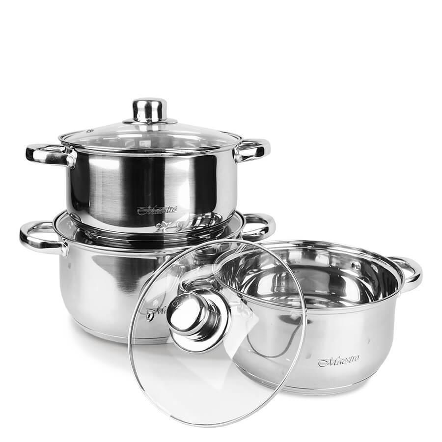 Feel-Maestro MR-2020-6M Edénykészlet - Inox (6 részes) (MR-2020-6M)