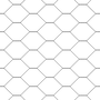 Szürke Hexagon Kerítés 0.6x50 m Acél