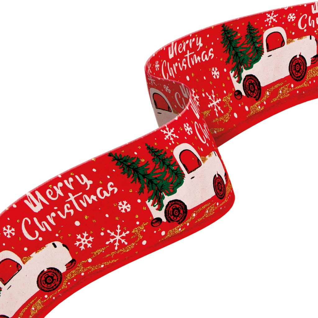 Family karácsonyi szalag piros 60x6,3cm (58584A) (58584A)