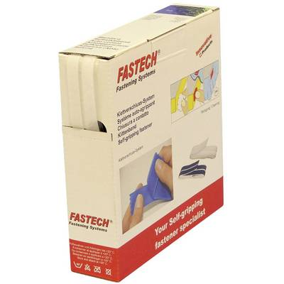 Tépőzár Felragasztható Bolyhos és horgos fél (H x Sz) 10 m x 10 mm Fehér Fastech B10-SKL000010 10 m (B10-SKL000010)