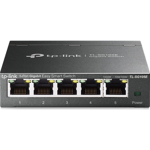TP-Link TL-SG105E netværksswitch Administreret L2 Gigabit Ethernet (10/100/1000) Sort