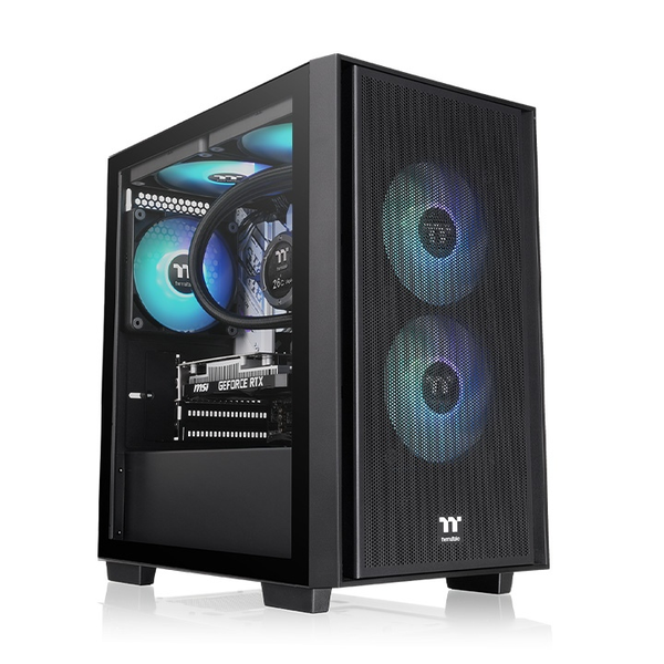 Thermaltake Versa H16 TG ARGB Mikro Torony Számítógépház - Fekete