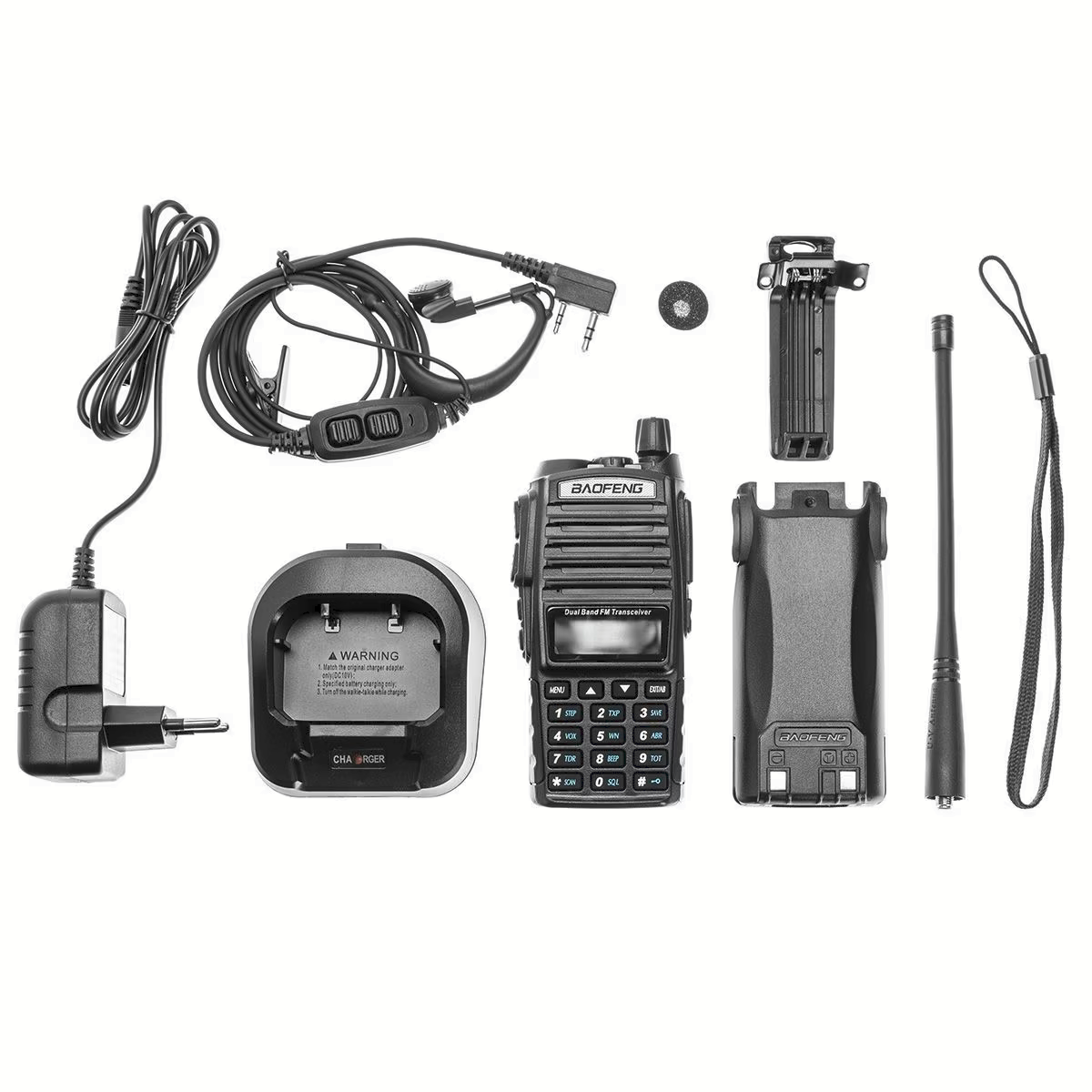 Baofeng UV-82 HTQ Walkie Talkie - Fekete (UV-82 HTQ)
