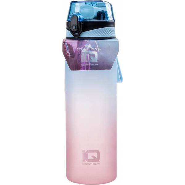 IQ Bidon butelka na wode ze słomką z uchwytem IQ Vie 720ml niebieski